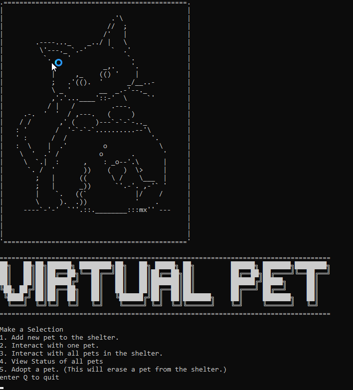Virtual Pet Application